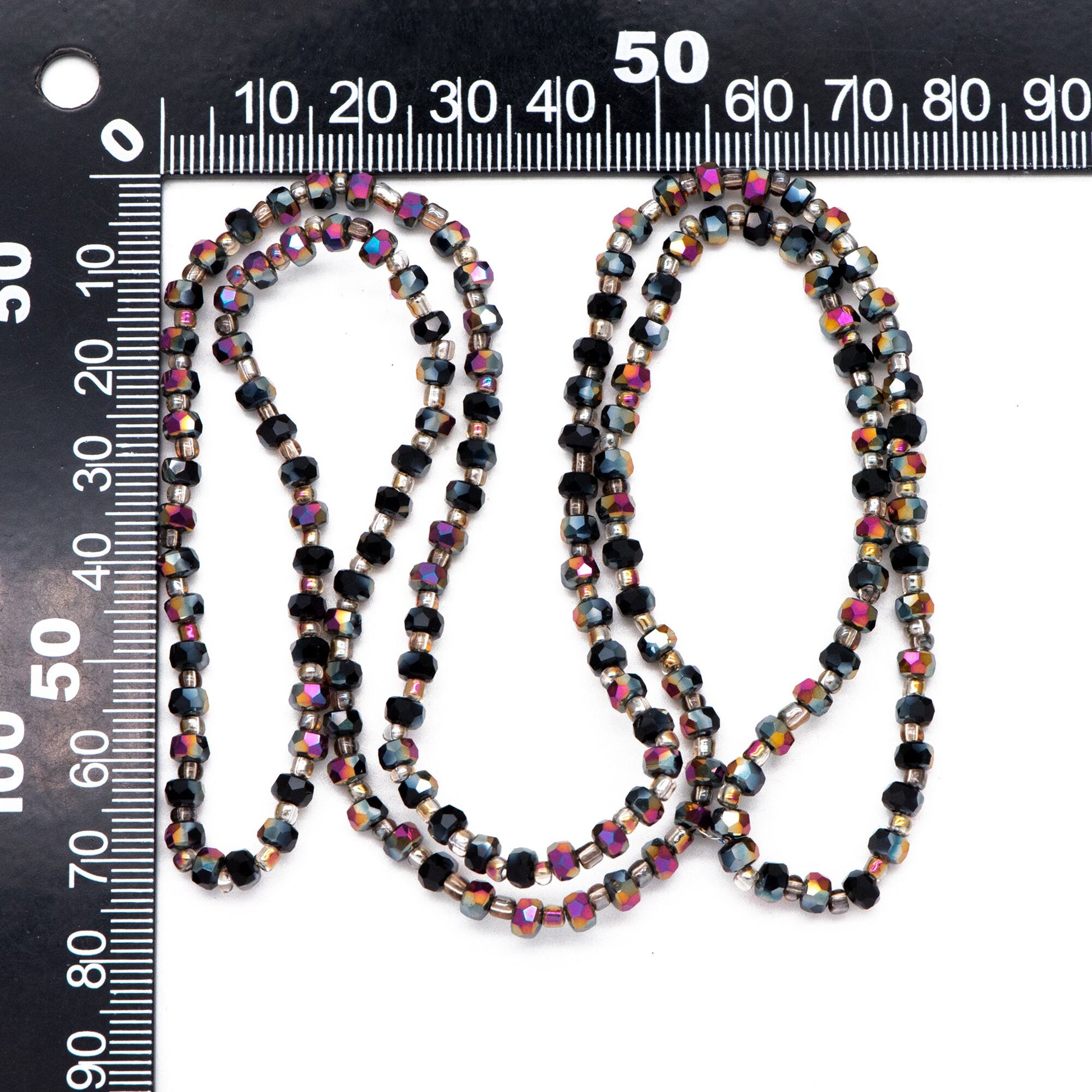 140pcs Faceted Crystal Rondelle Beads 4x3mm, Sparkly Glass Spacer Beads (TS-121)