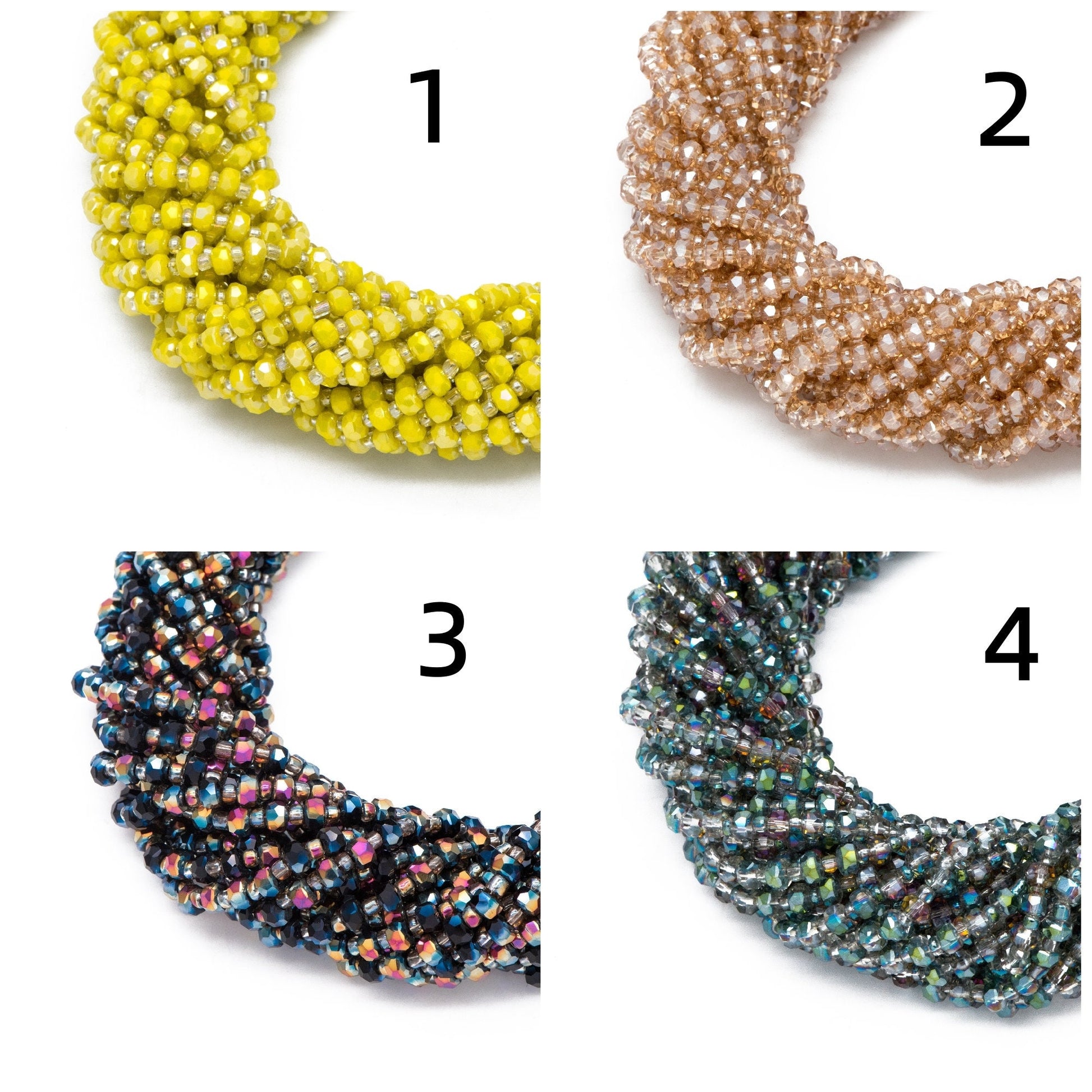 140pcs Faceted Crystal Rondelle Beads 4x3mm, Sparkly Glass Spacer Beads (TS-121)