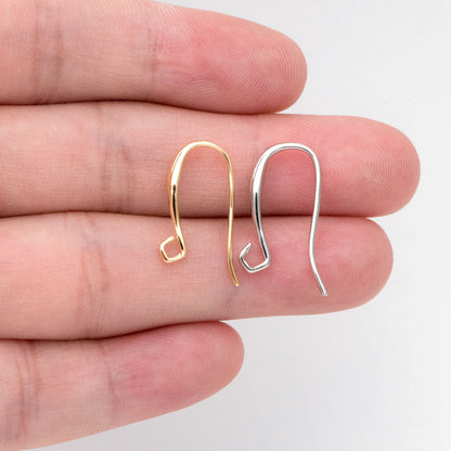 10pcs Gold/ Silver Ear Hooks, Ear Wires, French Hook Earrings, Simple Earrings, Earrings Findings (GB-3151)