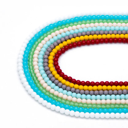 65pcs Smooth Round Glass beads 6mm, Full strand (GM-043)