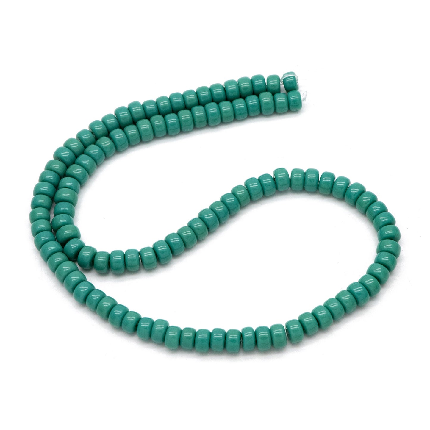 95pcs Smooth Rondelle Glass Beads, 6x4mm, Candy Color Crystal Beads (GM-044)