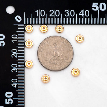 20pcs Gold plated Brass Round Spacer Beads, Jewelry Making Supplies Wholesale (GB-3182)