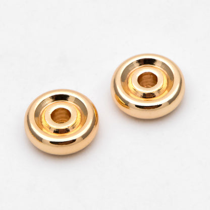 20pcs Gold plated Brass Round Spacer Beads, Jewelry Making Supplies Wholesale (GB-3182)