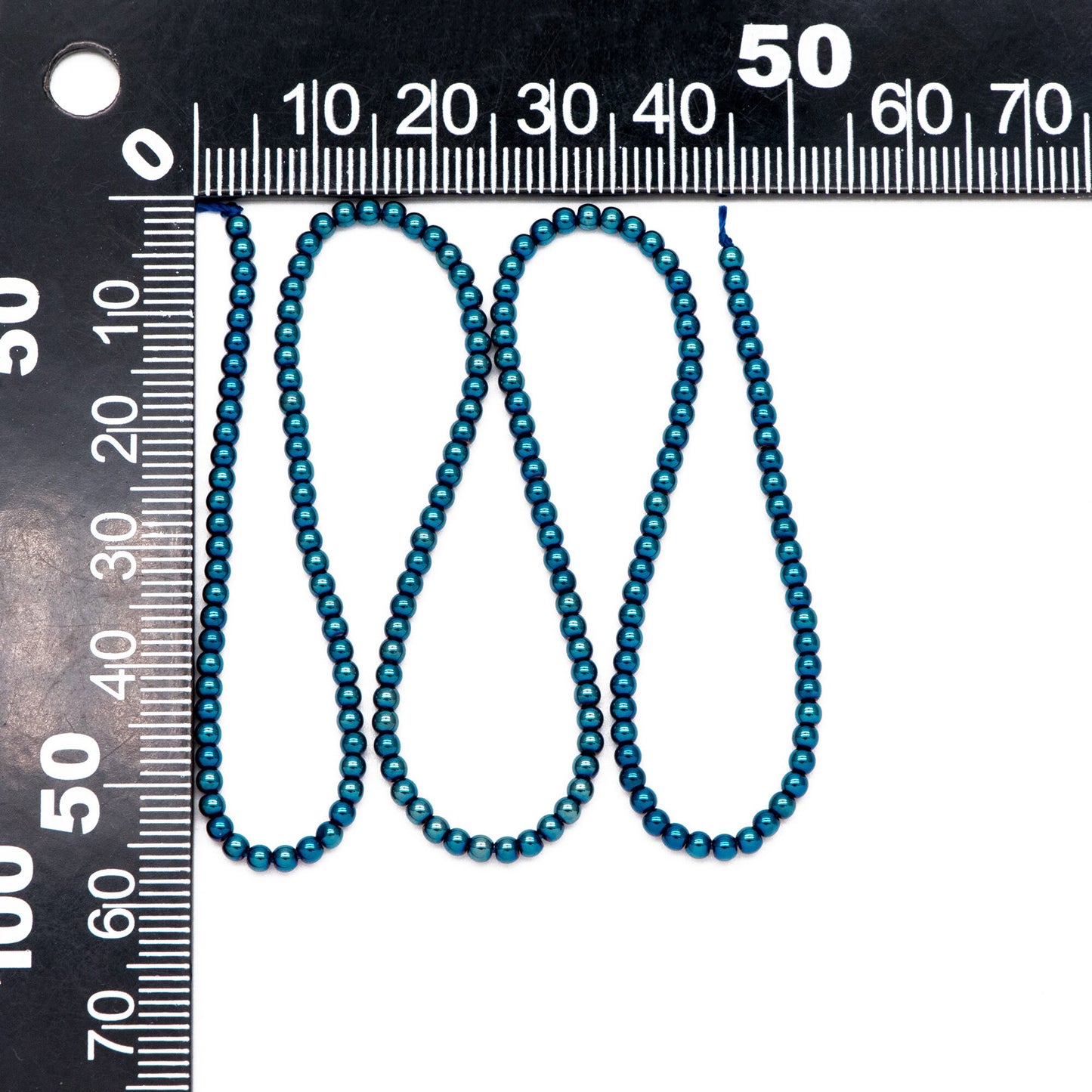 175pcs Smooth Round Glass beads 2mm, Metallic Color beads, 14" Strand (GM-038)