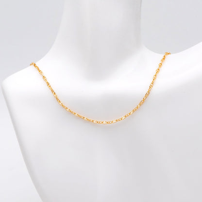 Dainty Mariner Anchor Chain 2mm, Oval Link Chain, 18K Gold plated Brass Chain, Necklace Findings Wholesale (#LK-583)/ 1 Meter=3.3 ft