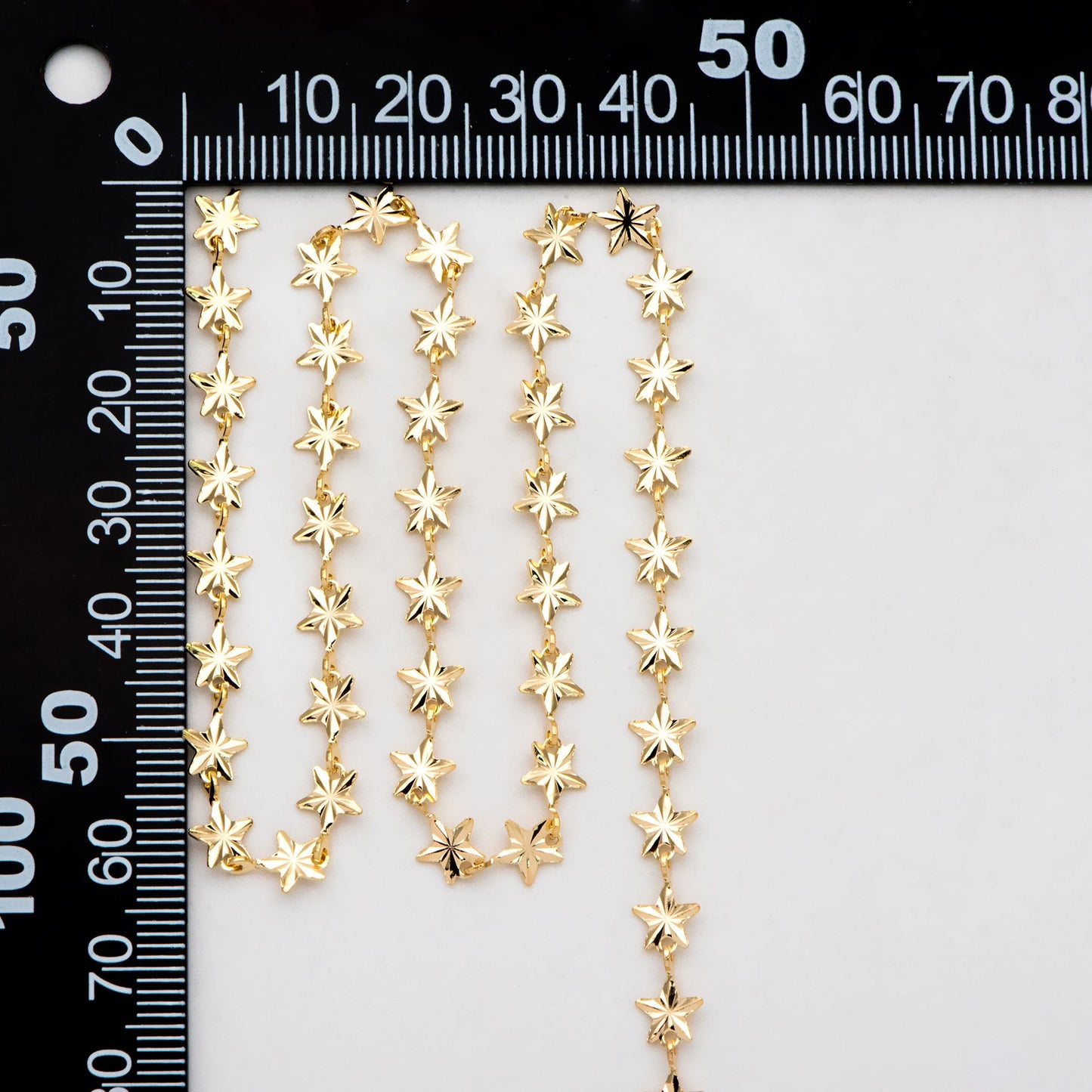 Gold Star Chain, 18K Real Gold plated Brass Chain, Quality Chain for Necklace Wholesale (#LK-570)/ 1 Meter=3.3ft