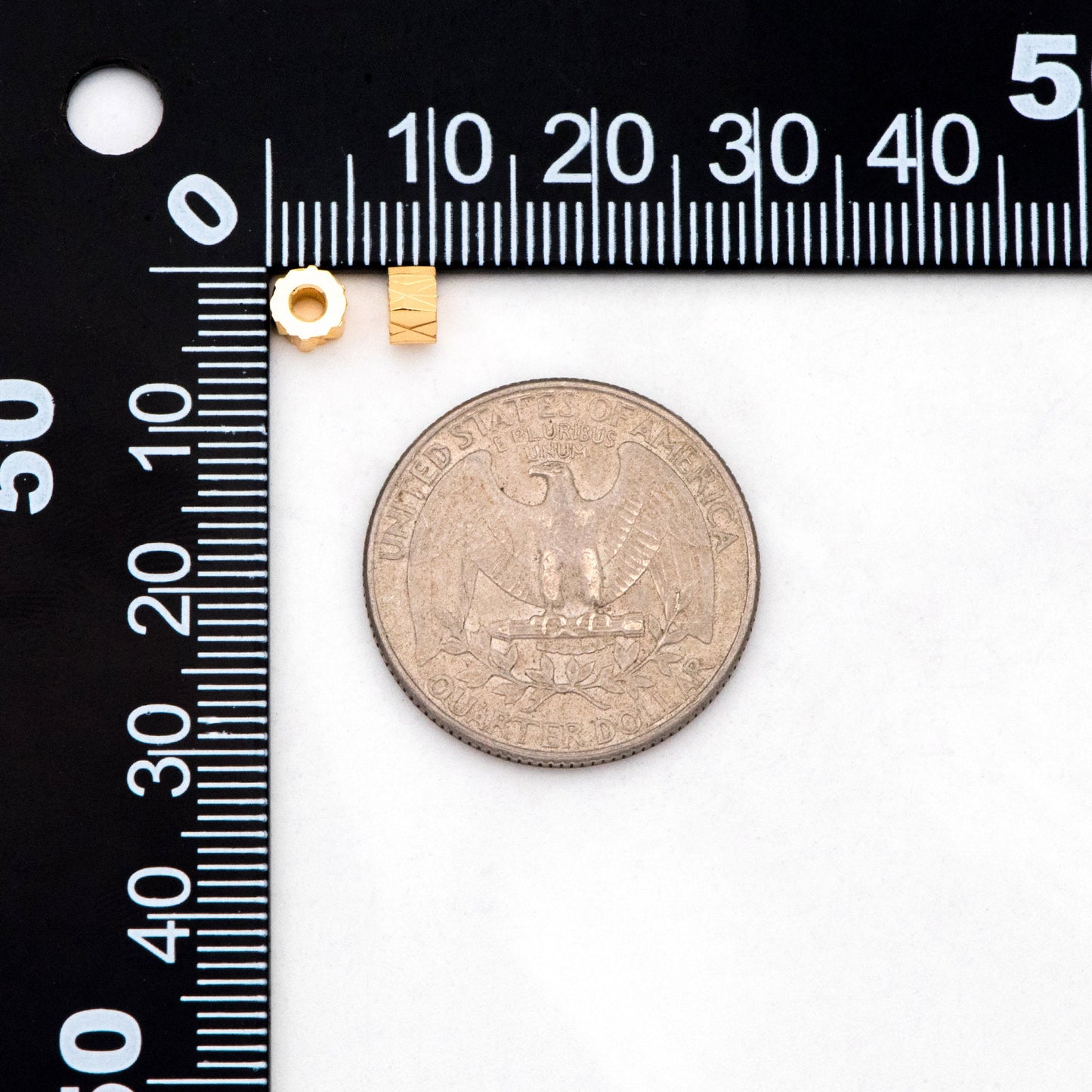 20pcs Gold Gear Round Spacer Beads 5mm, Jewelry Making Supplies Wholesale (GB-3191)