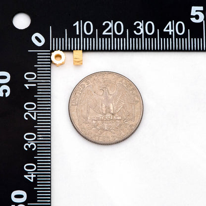 20pcs Gold Gear Round Spacer Beads 5mm, Jewelry Making Supplies Wholesale (GB-3191)