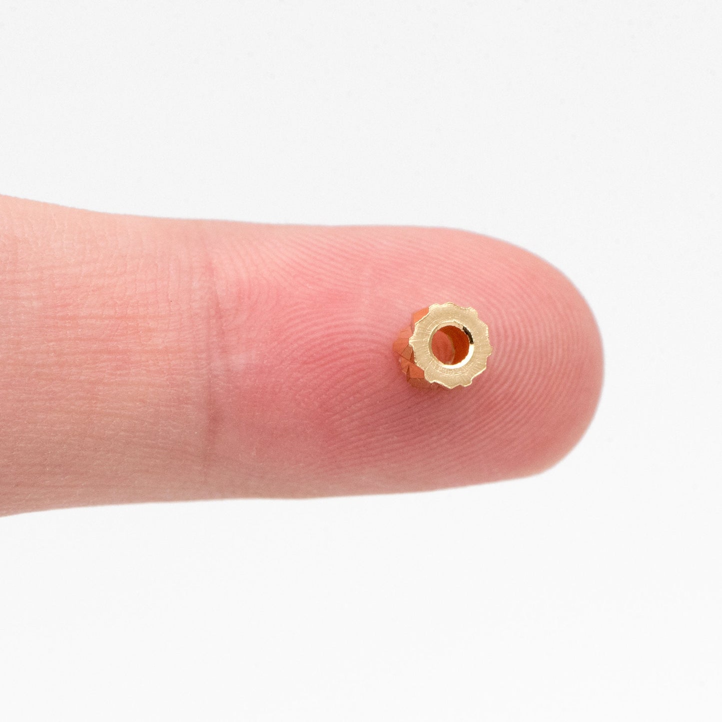 20pcs Gold Gear Round Spacer Beads 5mm, Jewelry Making Supplies Wholesale (GB-3191)