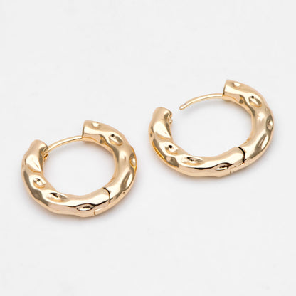 4pcs Gold Hoop Earrings, Gold Huggie Earrings, Gold Hoops, Huggies (GB-3267)