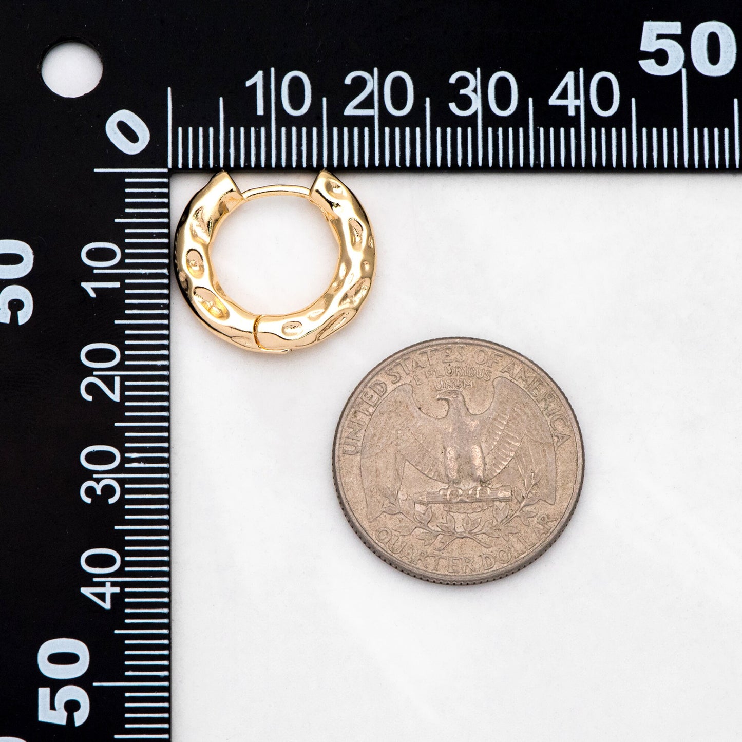 4pcs Gold Hoop Earrings, Gold Huggie Earrings, Gold Hoops, Huggies (GB-3267)