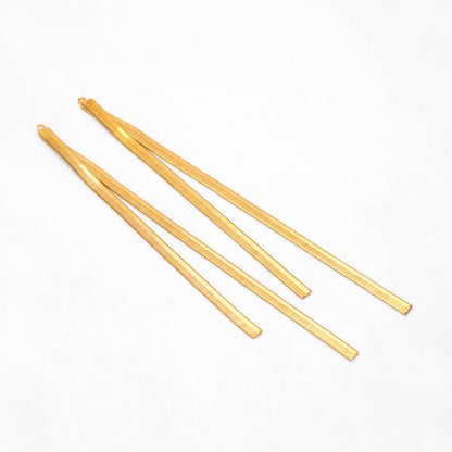 4pcs Gold Earring Charms 10cm, Gold plated Brass Chain Tassel Pendants, Earring Charm Pendants (GB-3523-C)