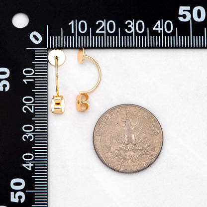 10pcs Gold plated Brass Ear Back Stoppers, Earring Nuts with Pad 6mm, Ear Jacket Jewelry Findings (#GB-3272)