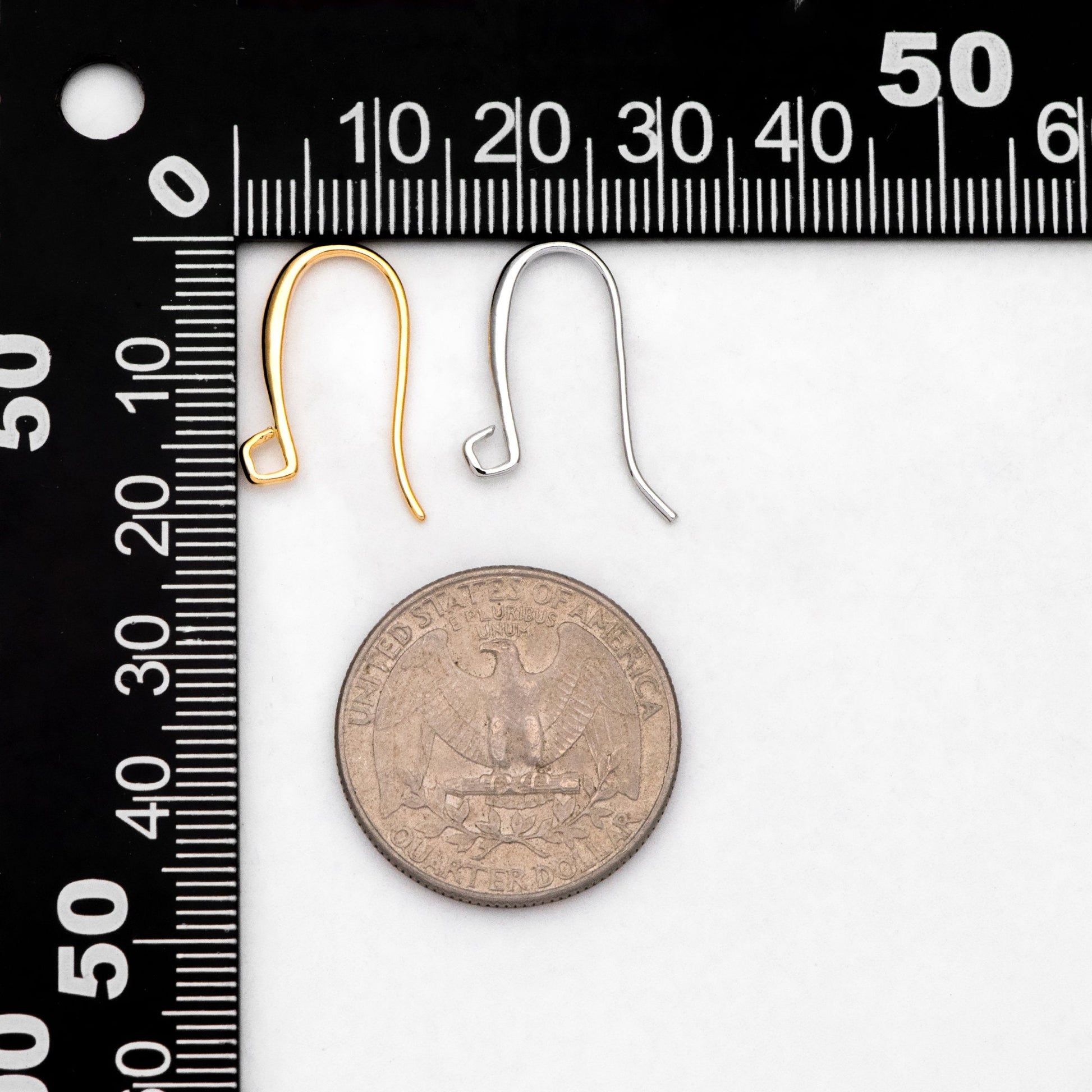 10pcs Gold/ Silver Ear Hooks, Ear Wires, French Hook Earrings, Simple Earrings, Earrings Findings (GB-3151)