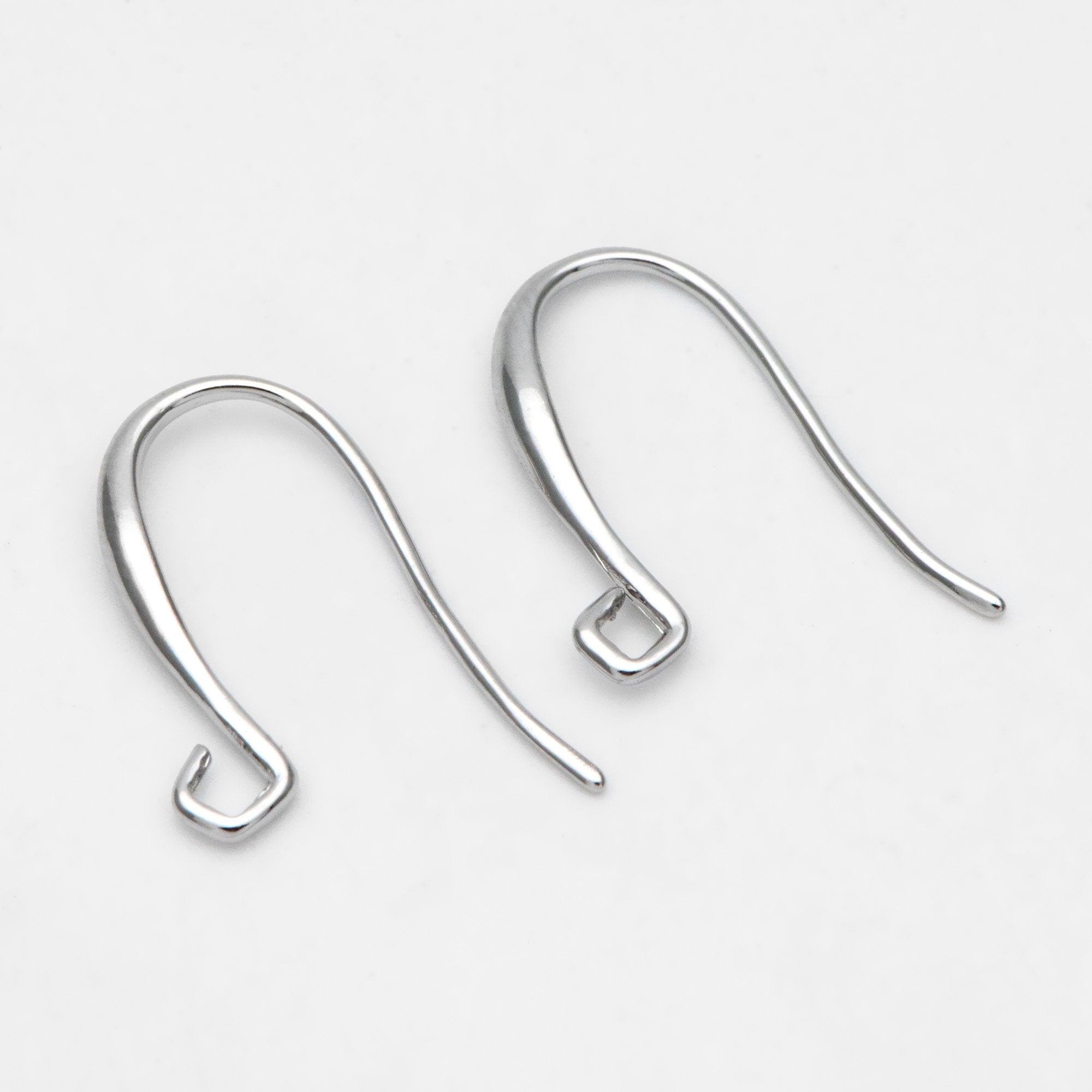 10pcs Gold/ Silver Ear Hooks, Ear Wires, French Hook Earrings, Simple Earrings, Earrings Findings (GB-3151)