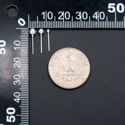 10pcs Sterling Silver Ball Ear Post, .925 Silver Earring Post, 2/ 3/ 4mm Ball Post Earring, Ball Stud Earring (CY-032)