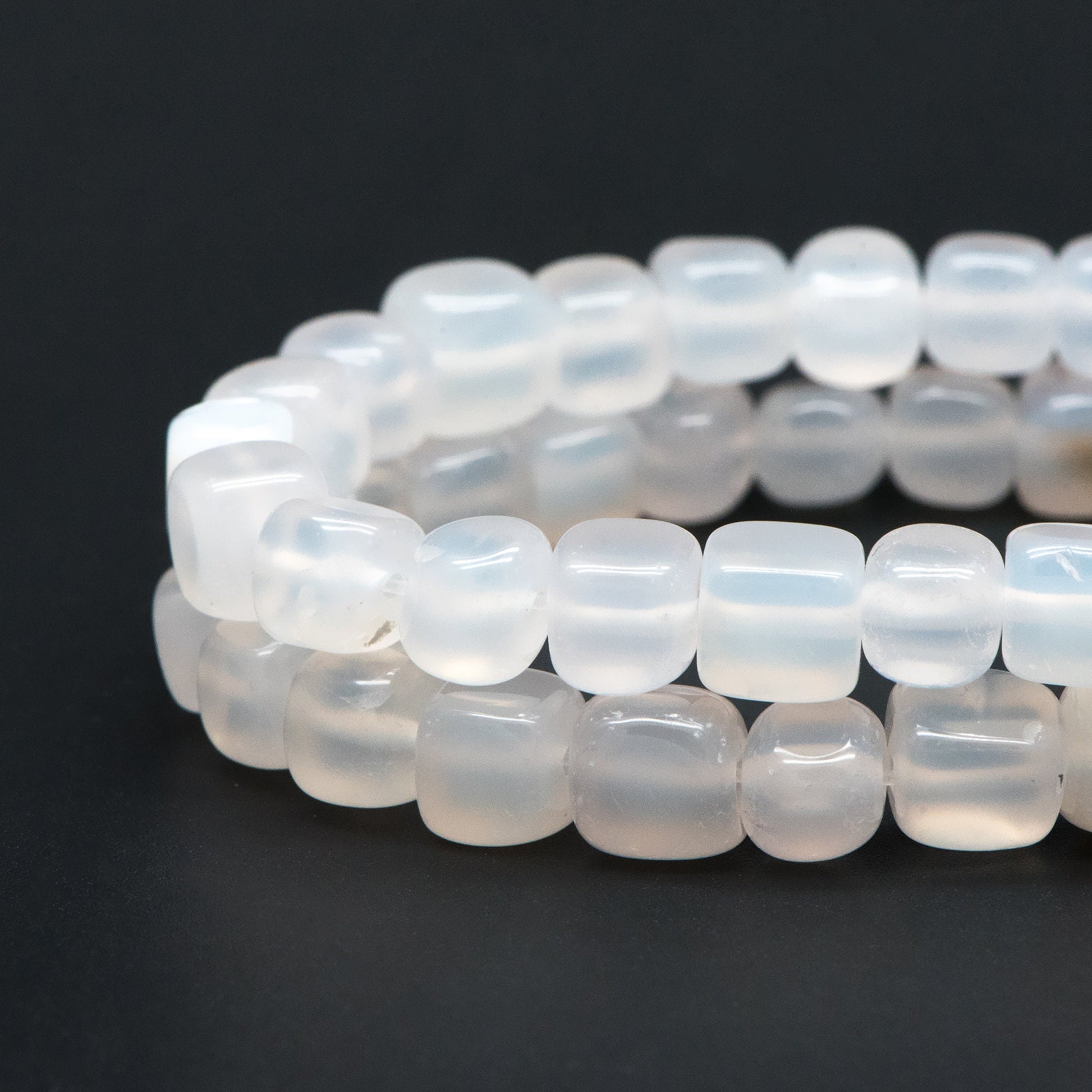 7mm Natural Cube Agate Beads, Cube Gemstone Beads, Full 14.5 inch strands (TR-040)