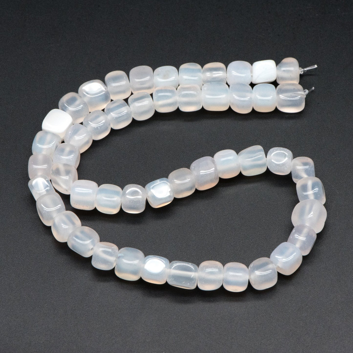 7mm Natural Cube Agate Beads, Cube Gemstone Beads, Full 14.5 inch strands (TR-040)