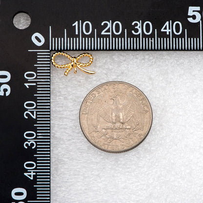 10pcs Gold plated Brass Bow Knot Ear Posts 14x10mm, Bowknot Stud Earrings (GB-3218)