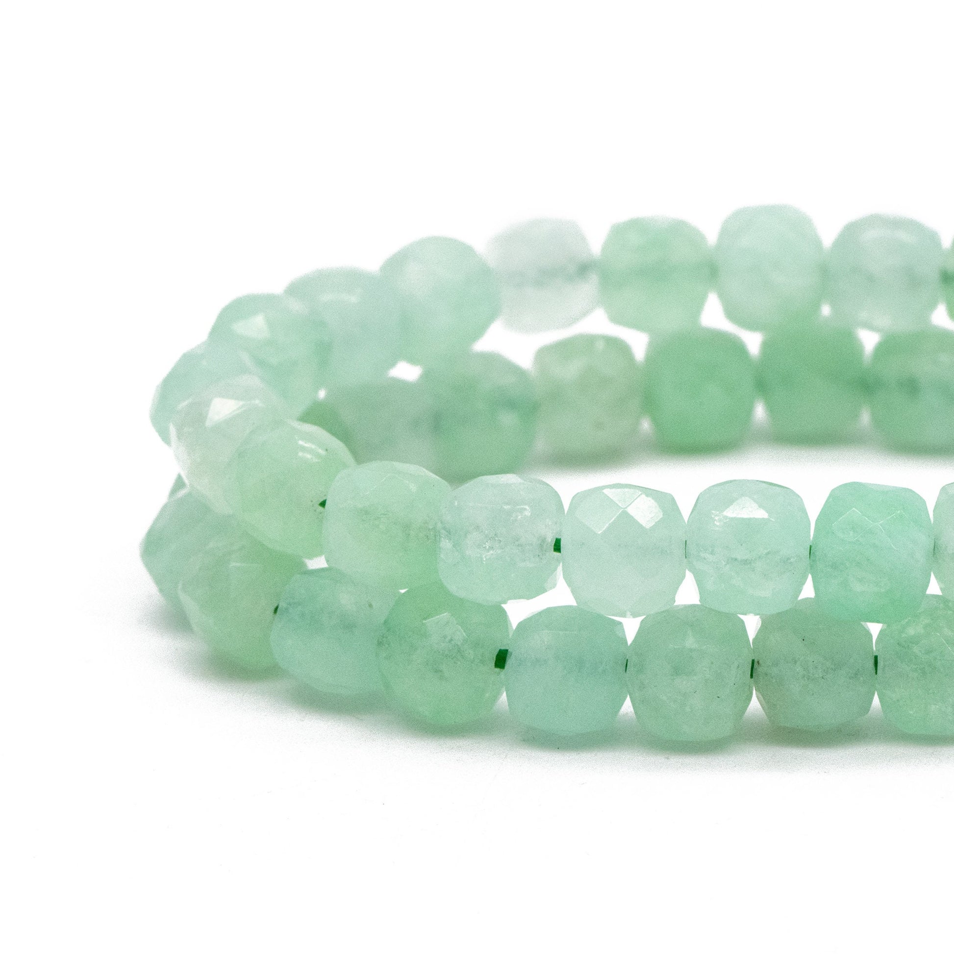 6mm Faceted Cube Quartz Beads, Gemstone Beads, Full 15 inch strands (TR-041)