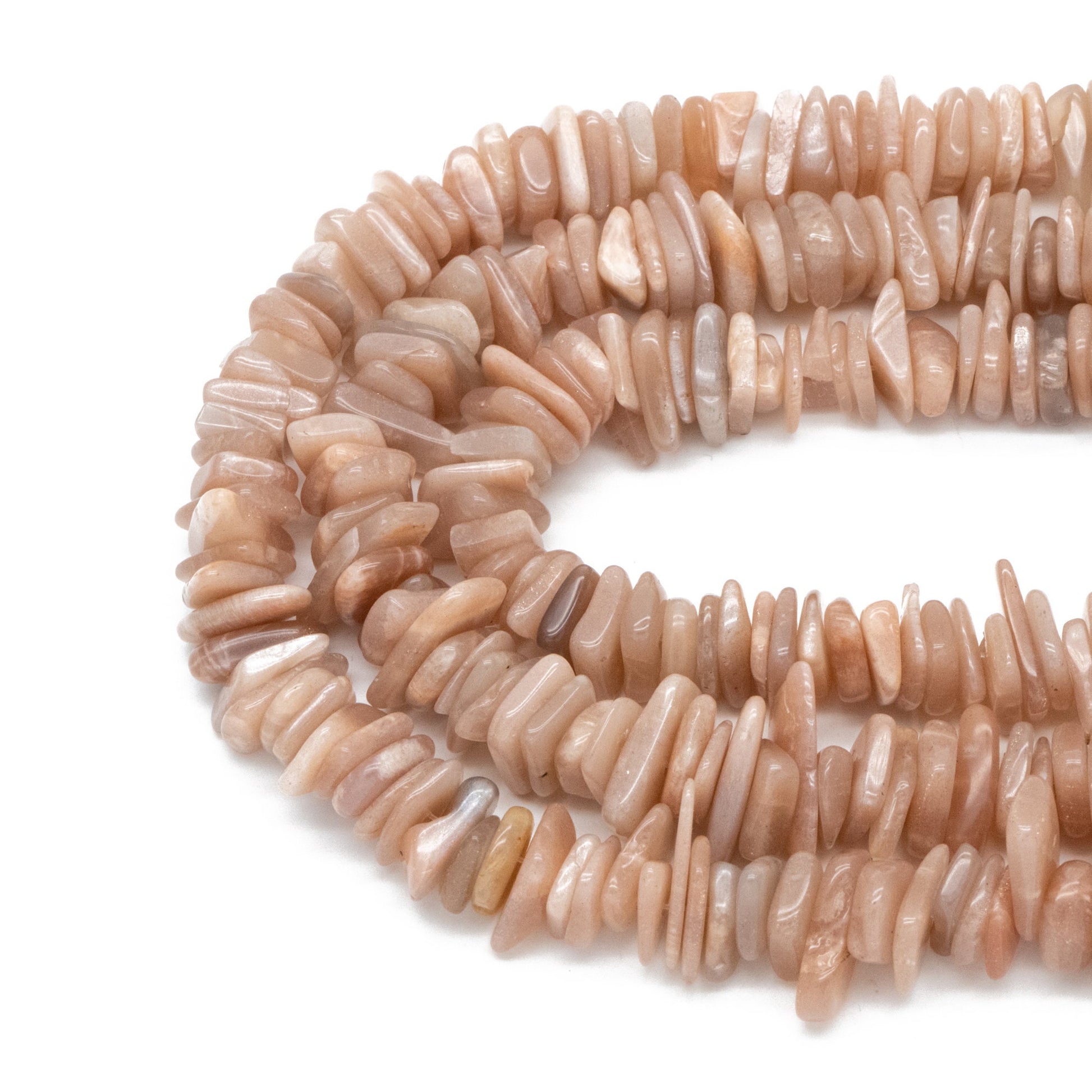Natural Sunstone Pebble Nugget Beads, Smooth Oval Stone Beads 10-18mm, Wholesale Gemstone Beads (TR-056-2)/ Full strand