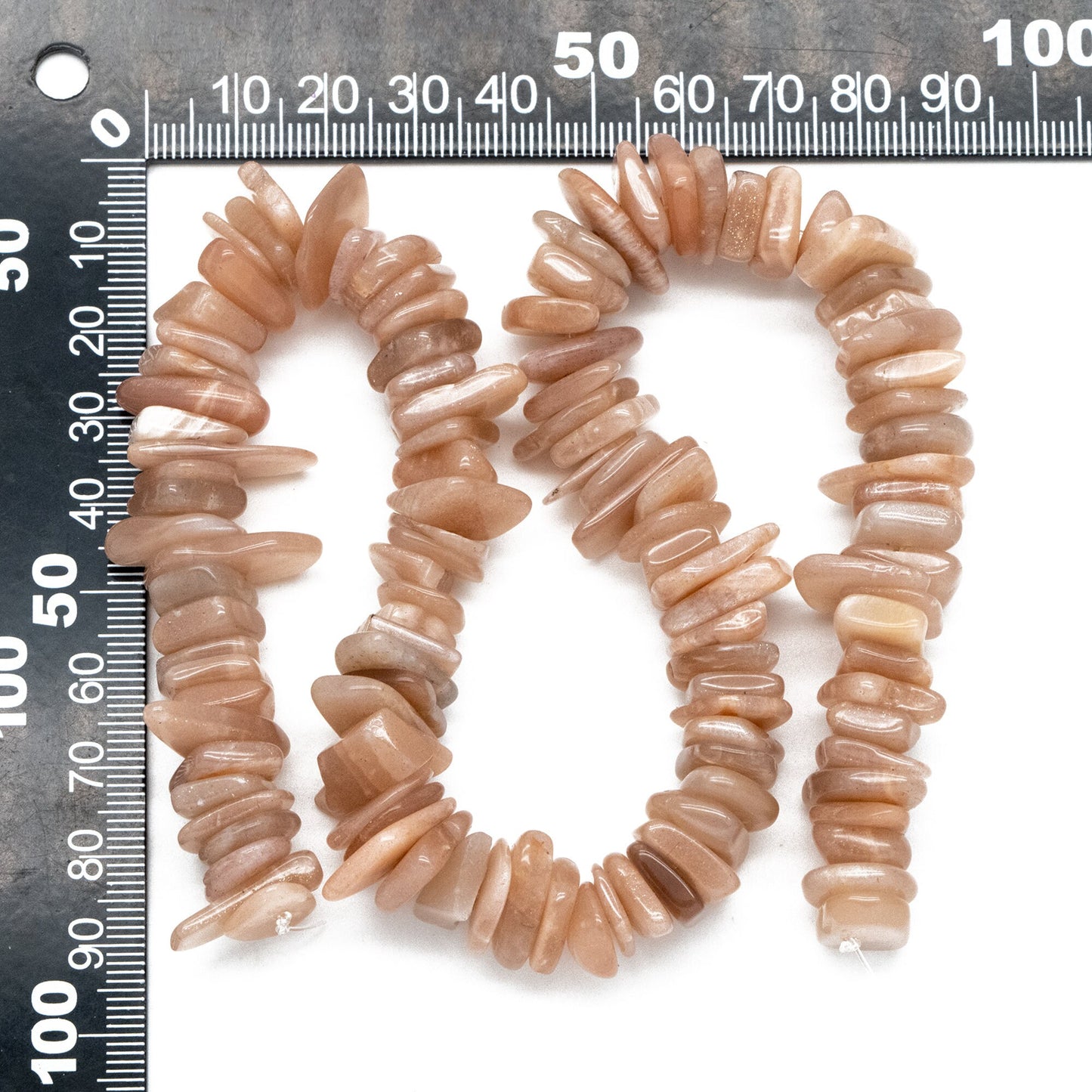 Natural Sunstone Pebble Nugget Beads, Smooth Oval Stone Beads 10-18mm, Wholesale Gemstone Beads (TR-056-2)/ Full strand