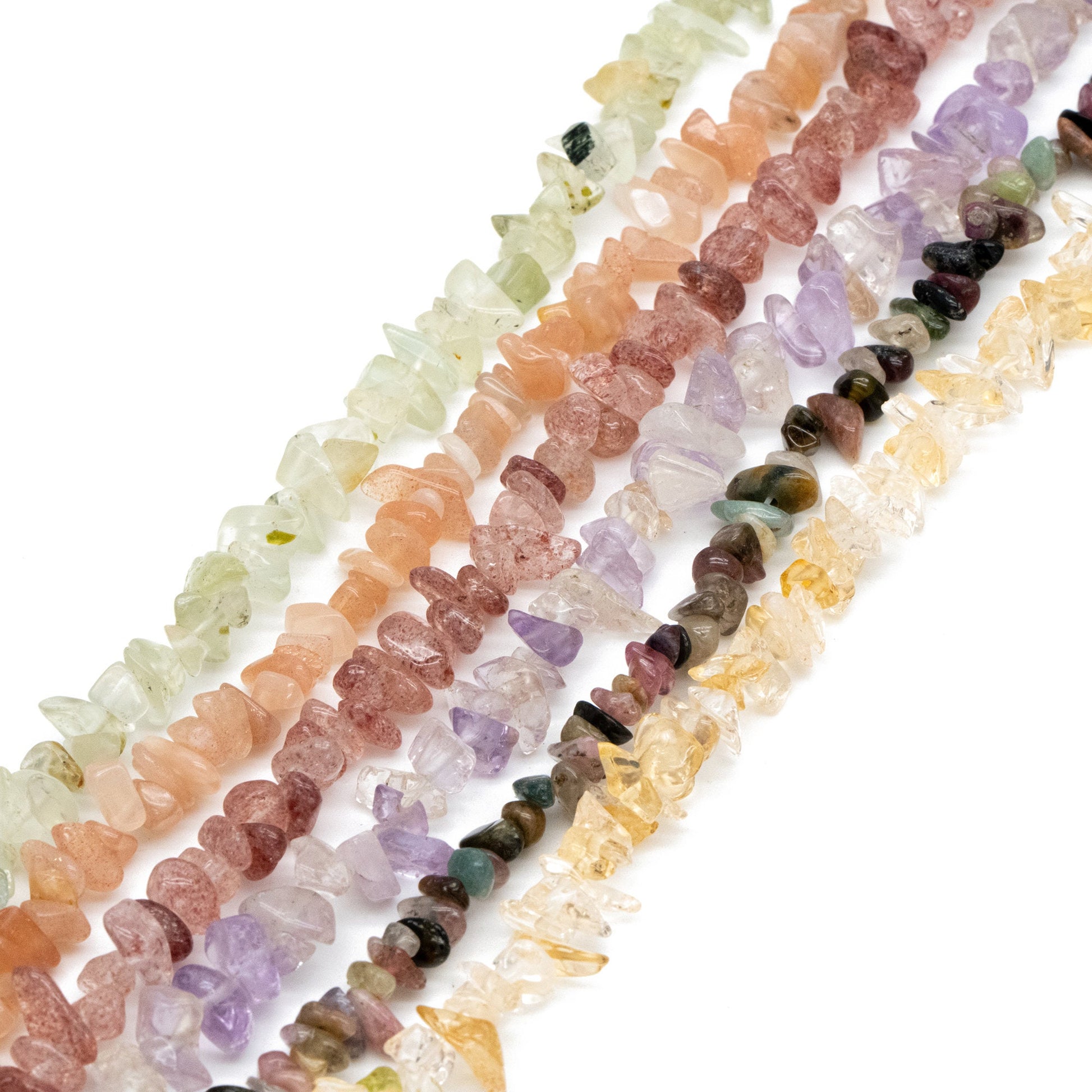 Natural Gemstone Chips Beads Irregular Shaped Freeform Loose Beads Findings with hole for DIY Jewelry Making (TR-060)/ 30 Inches Strand