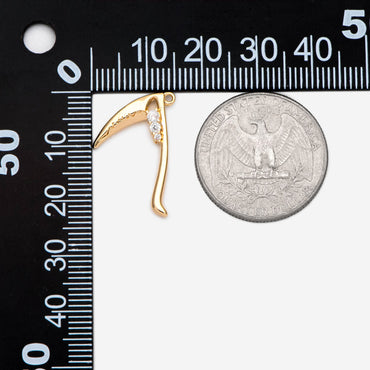 4pcs Gold/ Silver Scythe Pendant, Gothic Amulet, Witchcraft Wicca Amulet, Freak Jewelry, Jewelry Making Diy Material Supplies (GB-2645)