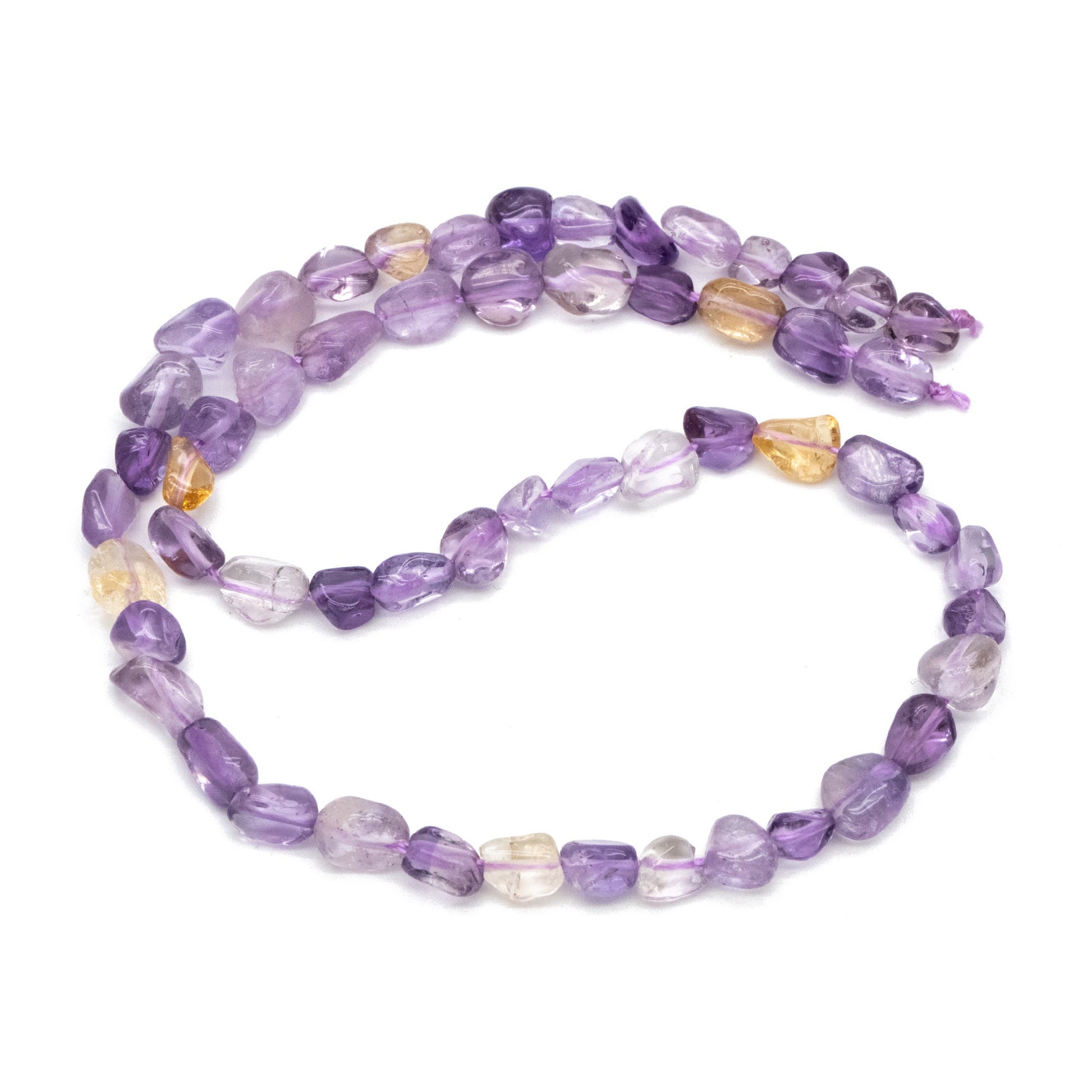 Natural Gemstone Pebble Nugget Beads, Smooth Oval Quartz Stone Beads 6-8mm, Wholesale Gemstone Beads (TR-061)/ Full strand