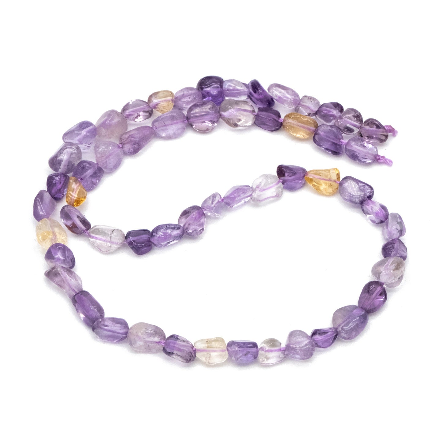 Natural Gemstone Pebble Nugget Beads, Smooth Oval Quartz Stone Beads 6-8mm, Wholesale Gemstone Beads (TR-061)/ Full strand