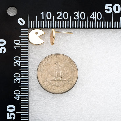 10pcs Gold Round Ear Posts 10x10mm, Gold Plated Brass Minimalist Stud Earrings (GB-3295)