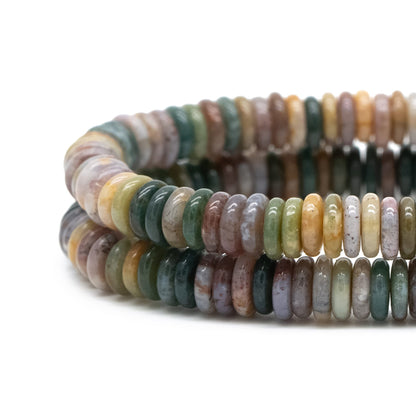 Natural heishi gemstone beads, 6x2mm, 15.5"Strd Beads, DIY Making Supplies (TR-070)