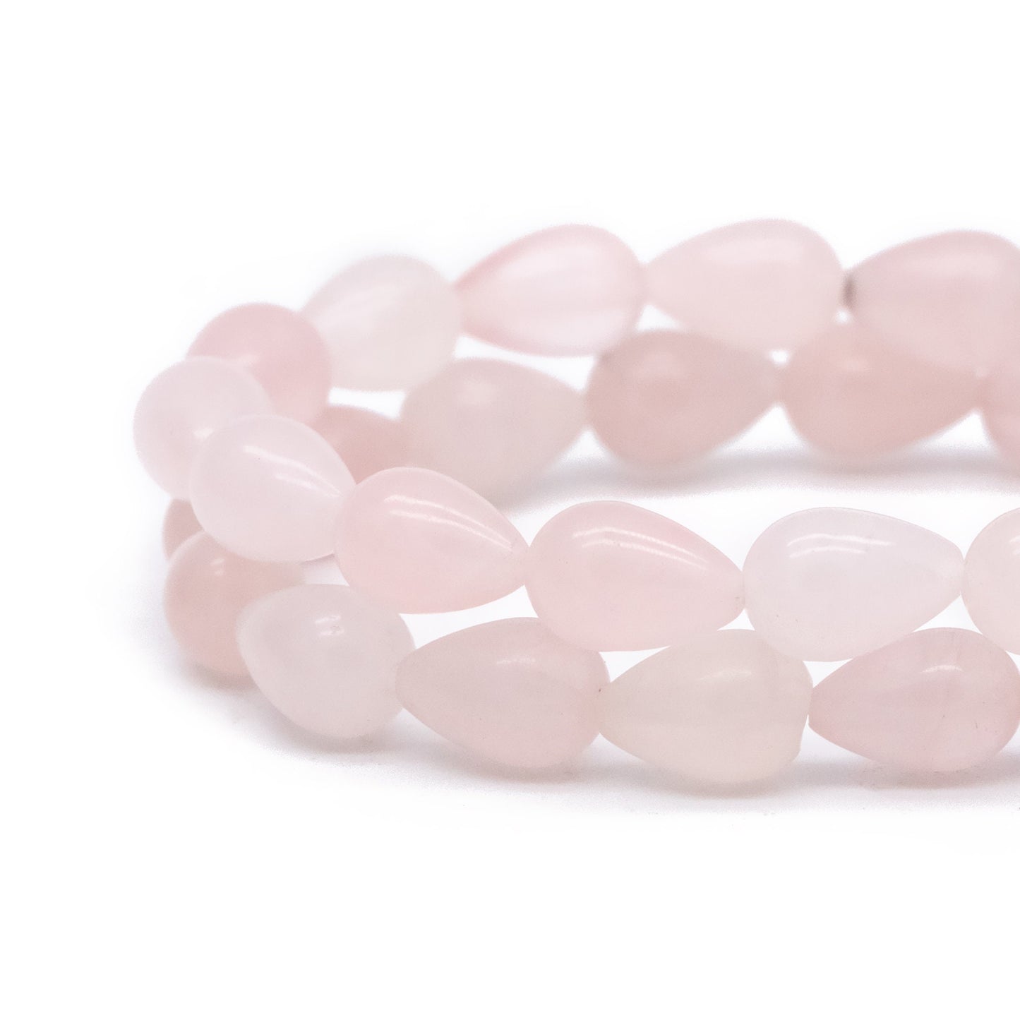 40pcs Smooth Teardrop Beads, 6x9mm, Agate, Pink Quartz, Wholesale Gemstone Beads (TR-071)