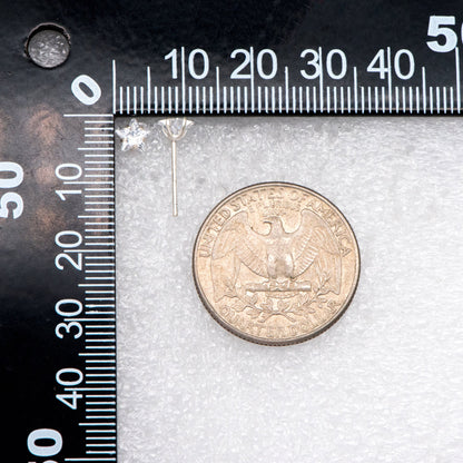 10pcs Sterling Silver Star Stud Earring, Tiny Minimalist Earring, Cubic Zirconia Ear Findings, Hypoallergenic Earrings Wholesale (CY-030)