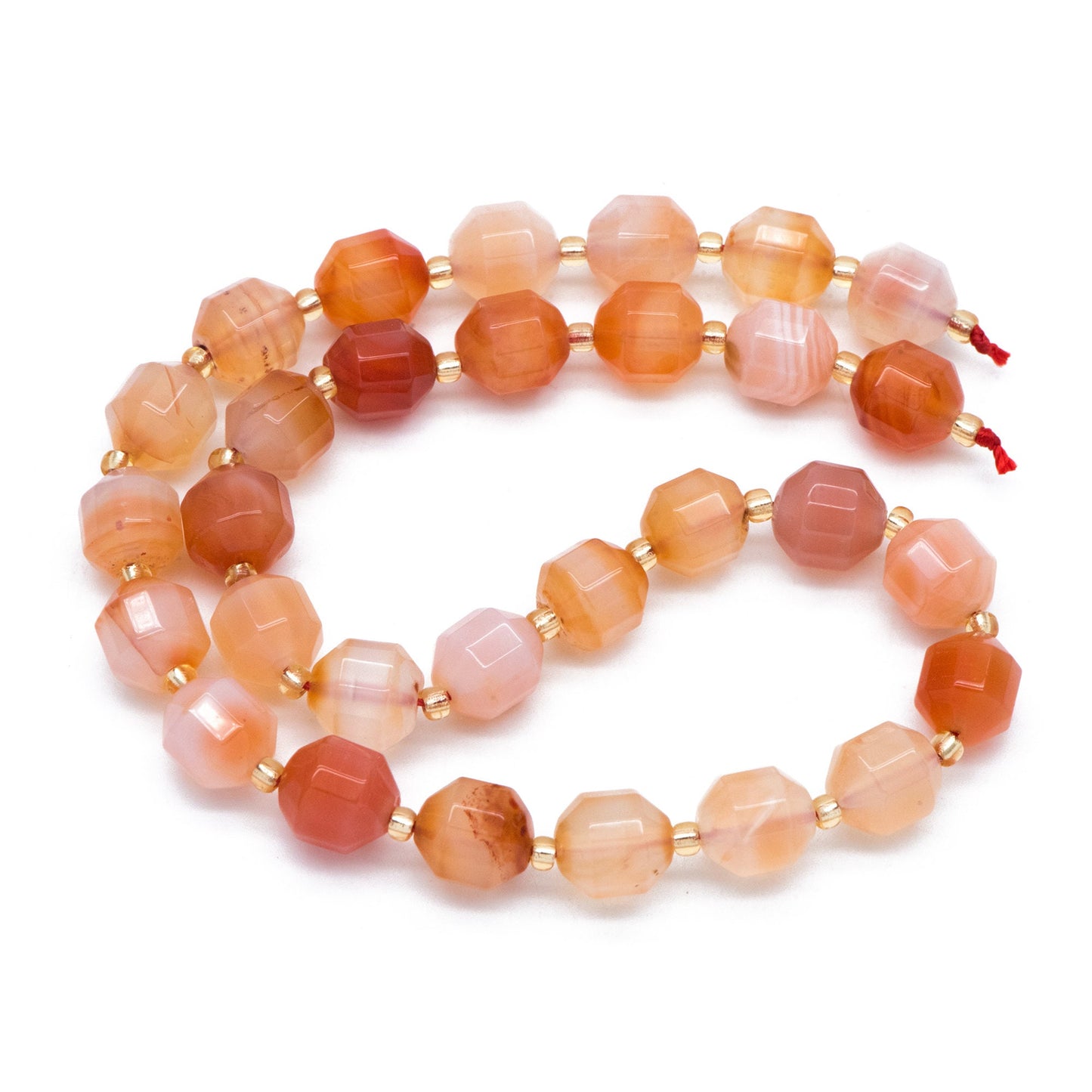 9x10mm Natural Agate Stone Faceted Beads, Agate Beads, Faceted Energy Prism Cut Gemstone Beads, Full 14 inch strands (TR-043)