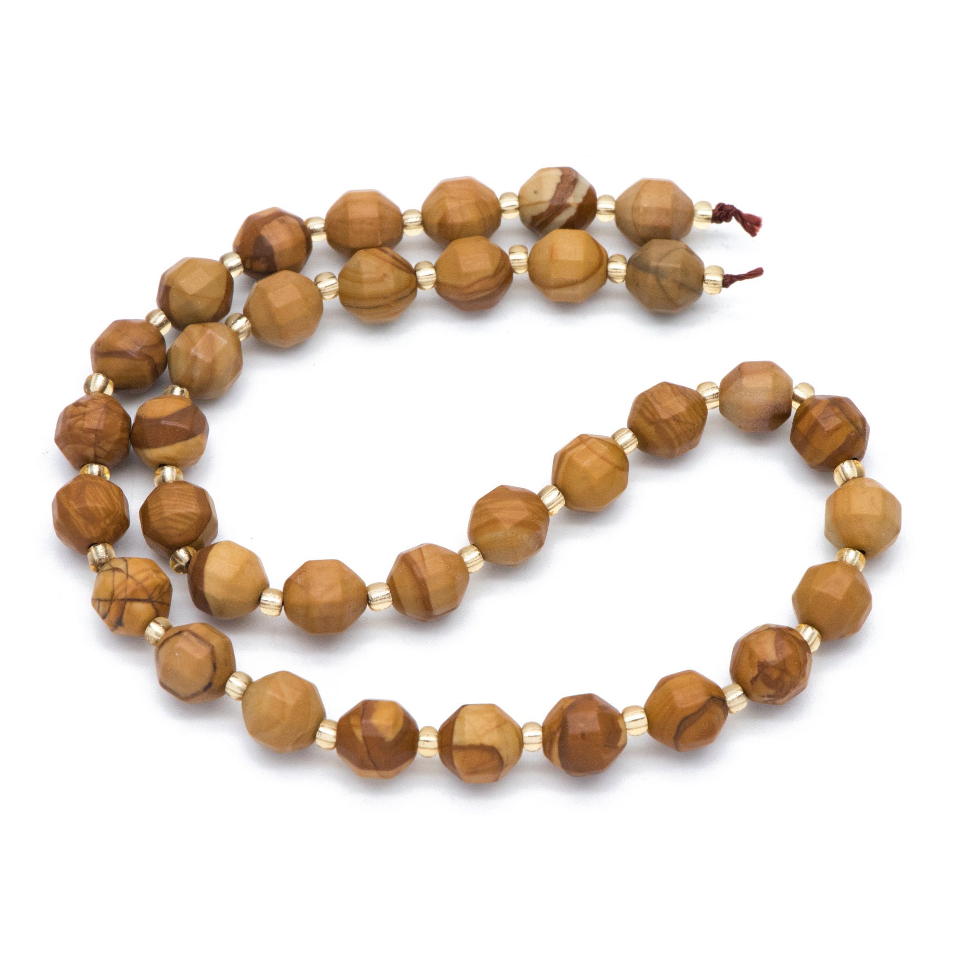 8x8.5mm Matte Black Network Jasper, Wood Grain Jasper, Picasso Jasper, Faceted Prism Gemstone Beads, Full 14.5 inch strands (TR-045)