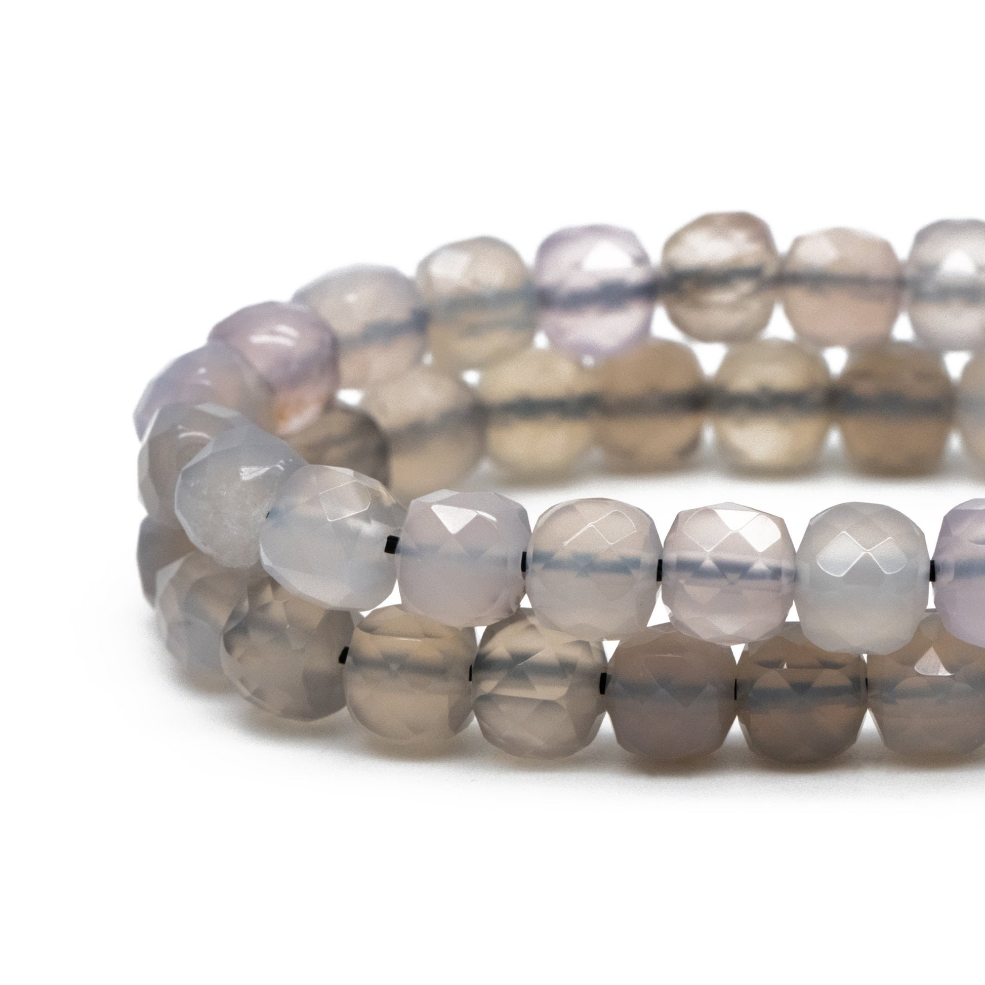 6mm Faceted Cube Quartz Beads, Gemstone Beads, Full 15 inch strands (TR-041)