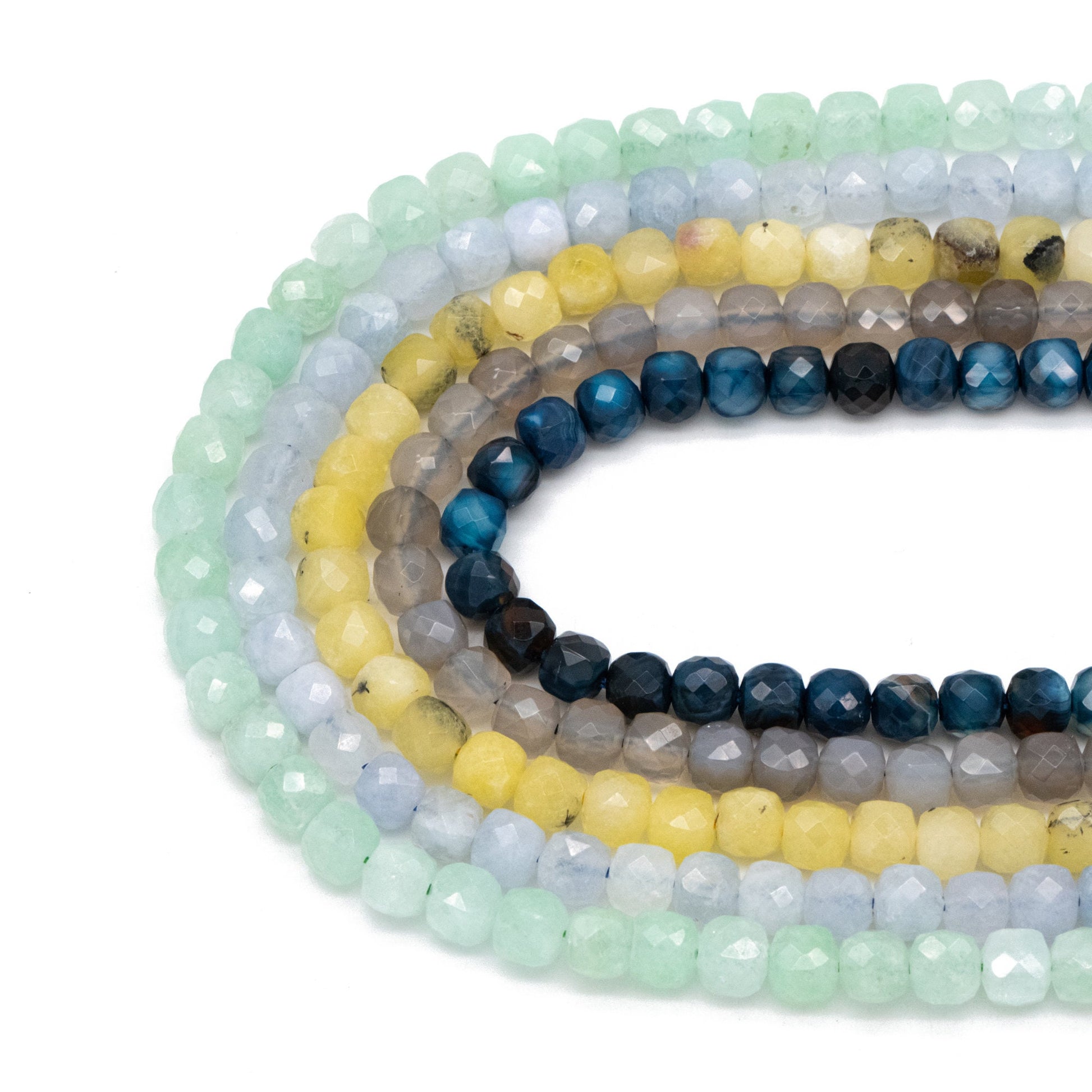 6mm Faceted Cube Quartz Beads, Gemstone Beads, Full 15 inch strands (TR-041)