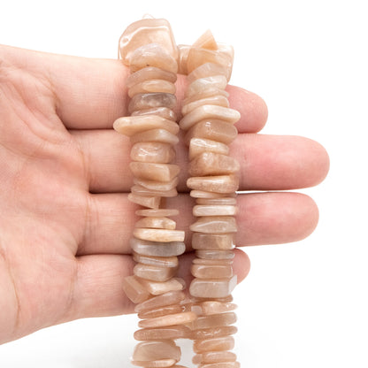 Natural Sunstone Pebble Nugget Beads, Smooth Oval Stone Beads 10-18mm, Wholesale Gemstone Beads (TR-056-2)/ Full strand