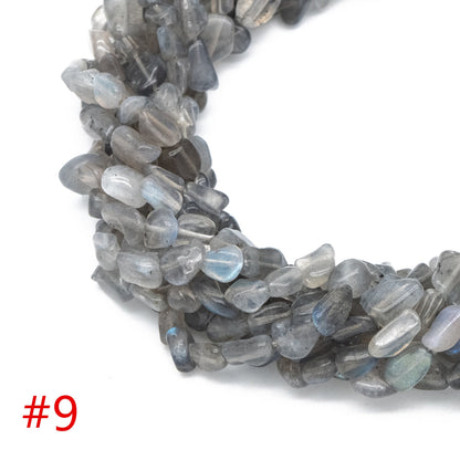 Natural Gemstone Pebble Nugget Beads, Smooth Oval Quartz Stone Beads 6-8mm, Wholesale Gemstone Beads (TR-061)/ Full strand