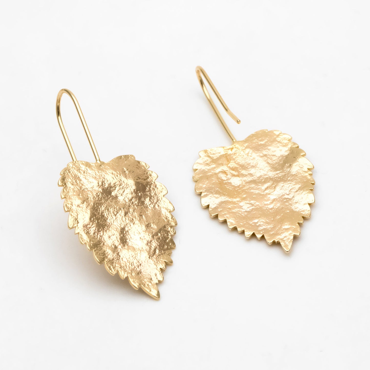 4pcs Gold/ Silver Tone Leaf Ear Hooks, Simple Earwires Earring Components (GB-3323-A)