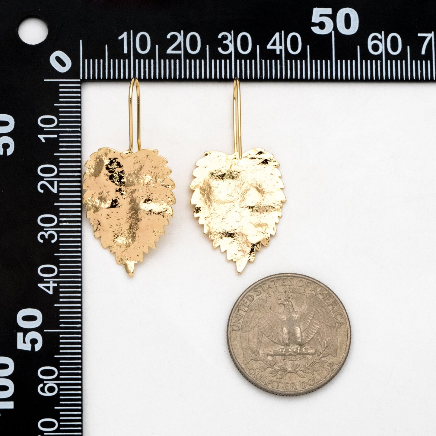 4pcs Gold/ Silver Tone Leaf Ear Hooks, Simple Earwires Earring Components (GB-3323-A)