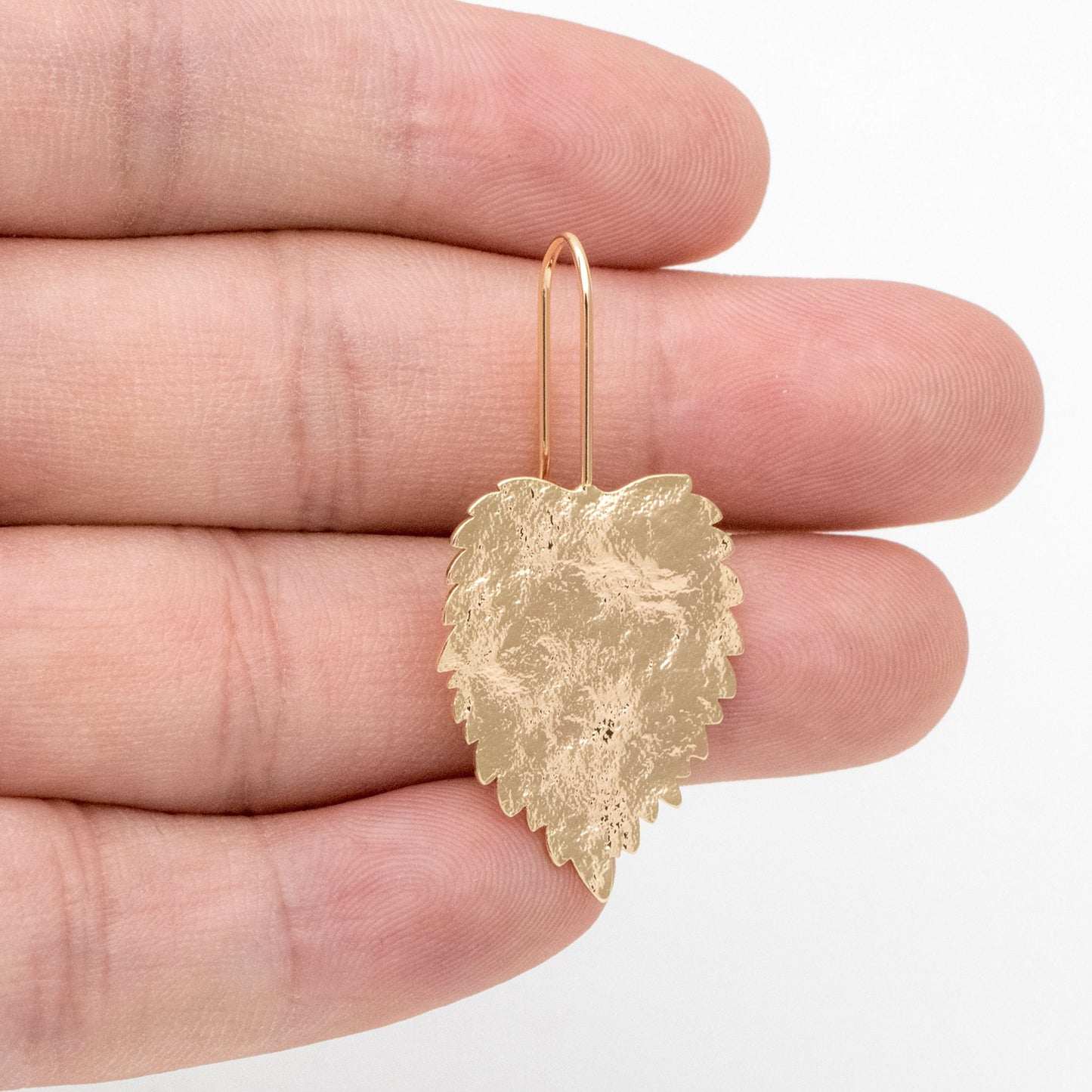 4pcs Gold/ Silver Tone Leaf Ear Hooks, Simple Earwires Earring Components (GB-3323-A)