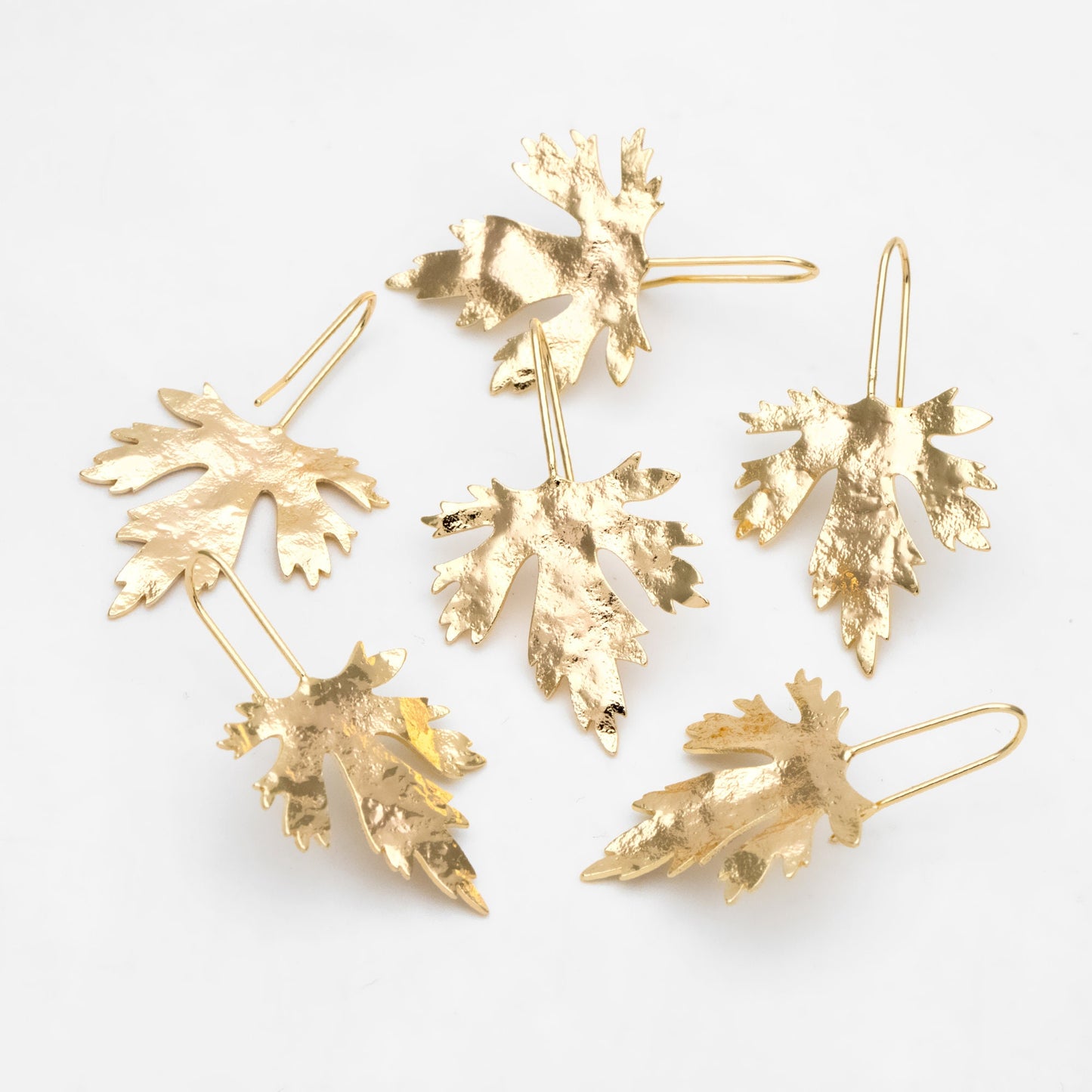4pcs Gold/ Silver Tone Maple Leaf Ear Hooks, Simple Earwires Earring Components (GB-3323-B)
