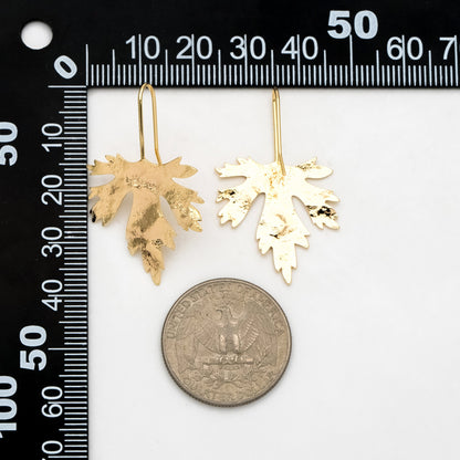 4pcs Gold/ Silver Tone Maple Leaf Ear Hooks, Simple Earwires Earring Components (GB-3323-B)