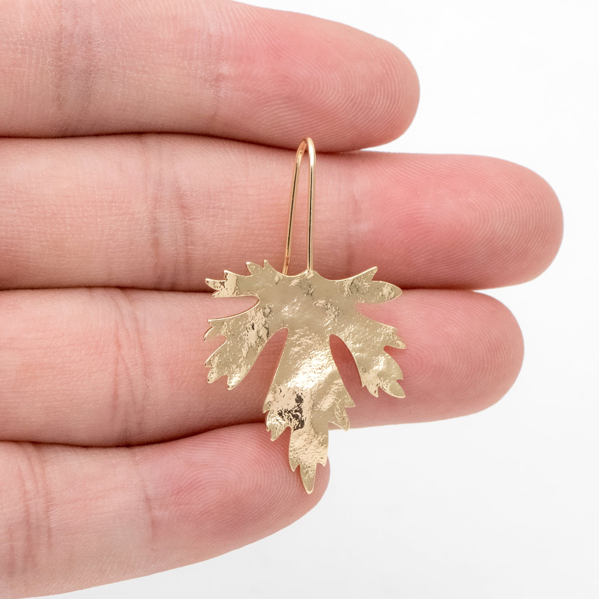 4pcs Gold/ Silver Tone Maple Leaf Ear Hooks, Simple Earwires Earring Components (GB-3323-B)