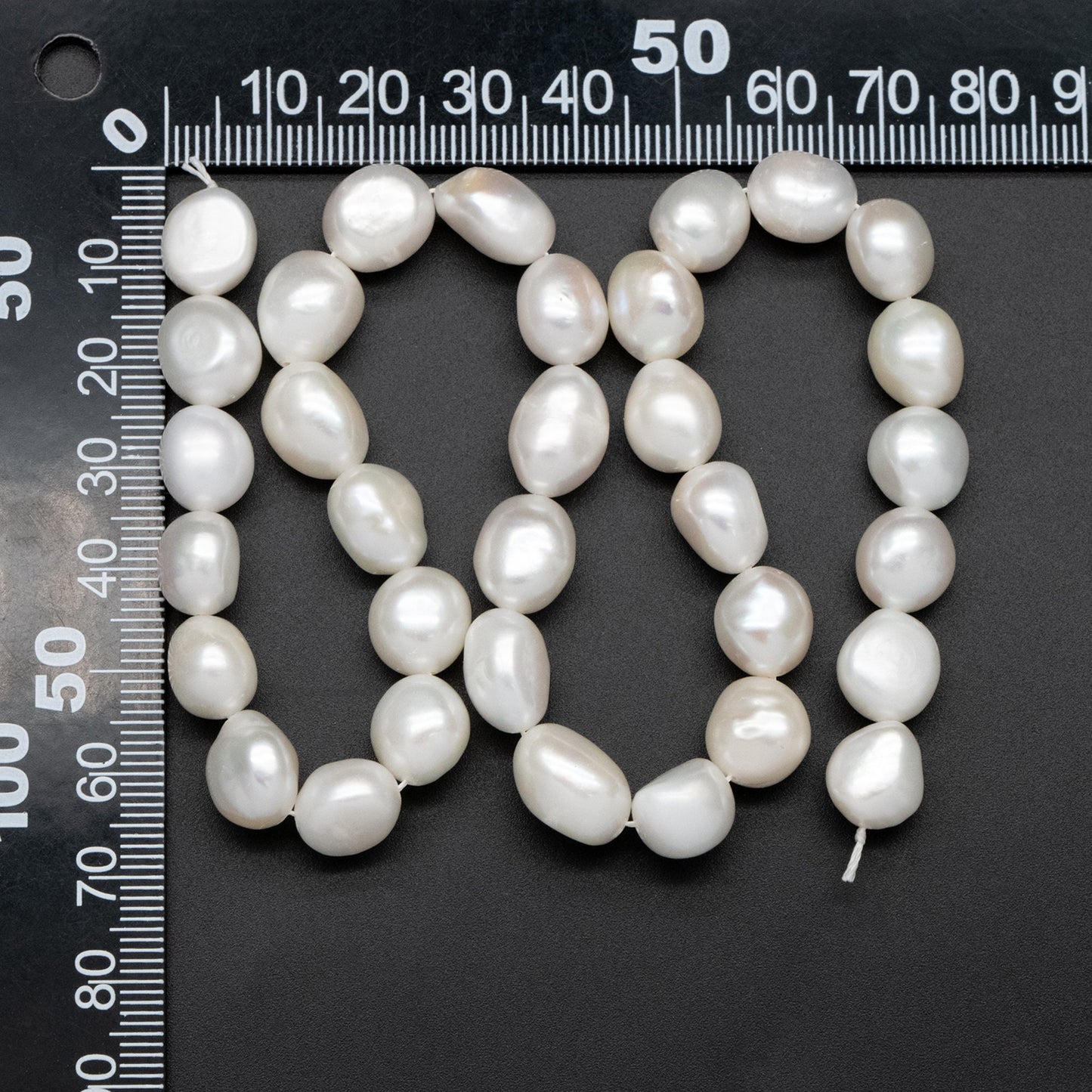Freshwater Potato Pearls 9mm, White Nugget Pearls, Nautural Baroque Pearls (PL-74)/ 14.5" full strand