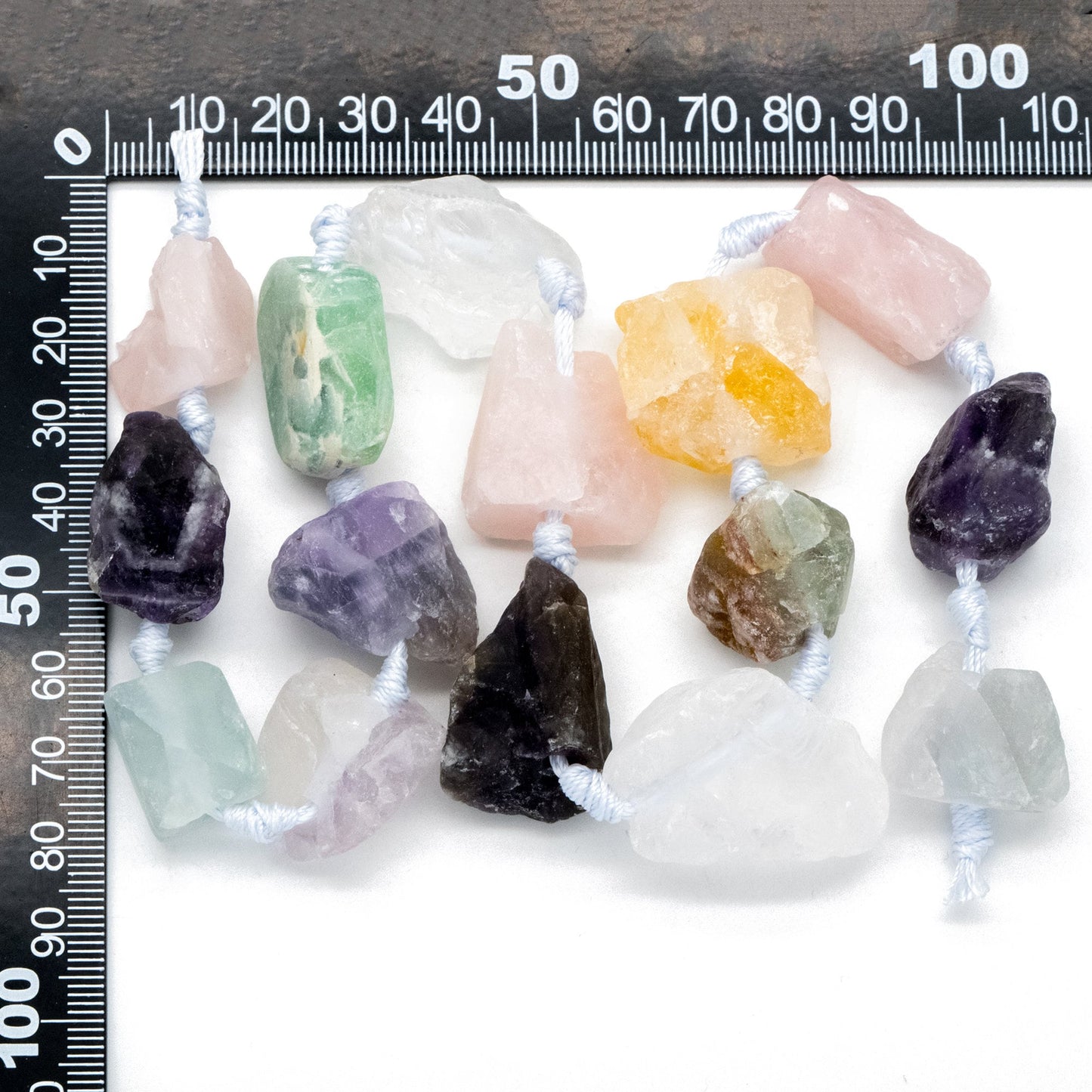 Natural Raw Crystal Nugget, Rough Gemstone Rocks, Raw Quartz Stone Beads, Mix Color Full strands (TR-052)
