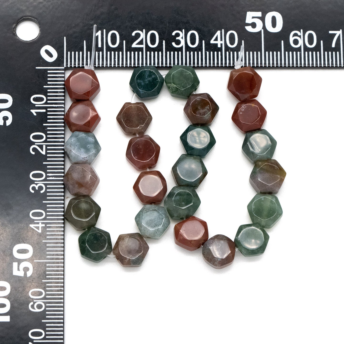 25pcs Hexagon Gemstone Beads, 9x8mm, Bracelet Beads, Beads Supply (TR-069)