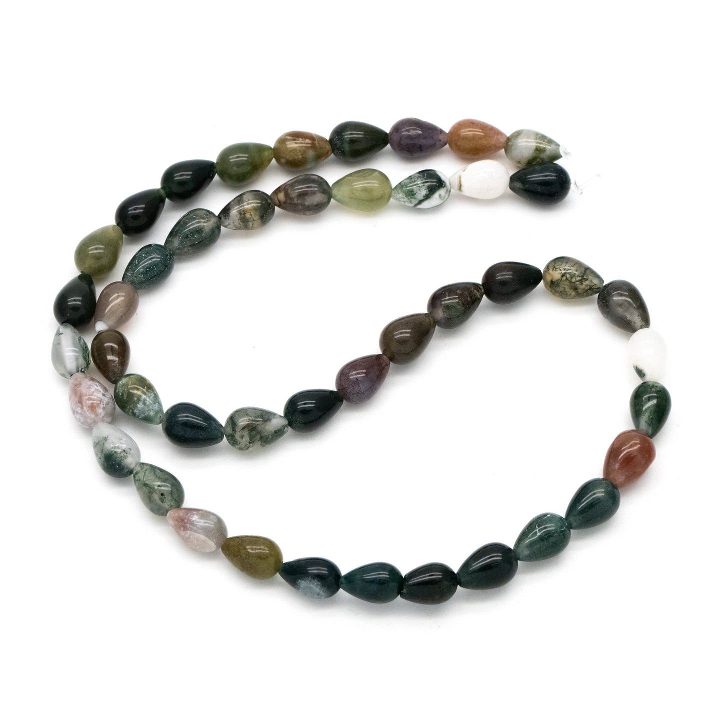 40pcs Smooth Teardrop Beads, 6x9mm, Agate, Pink Quartz, Wholesale Gemstone Beads (TR-071)